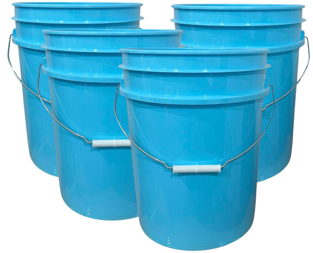 House Naturals 5 Gallon Premium HPDE Plastic Bucket - Made in USA Food Grade Container, BPA Free All Purpose Pail (5, Red)