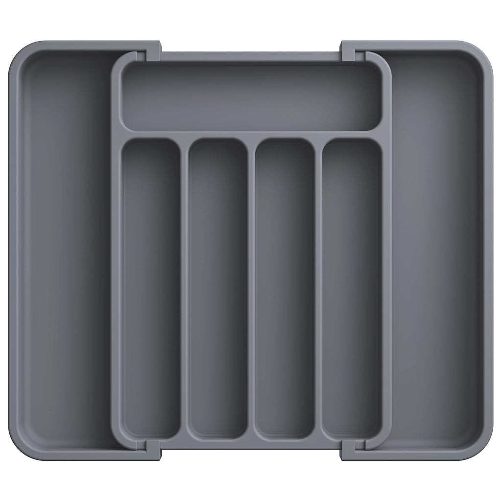 Aujen Silverware Drawer Organizer, Adjustable Utensil Cutlery Tray