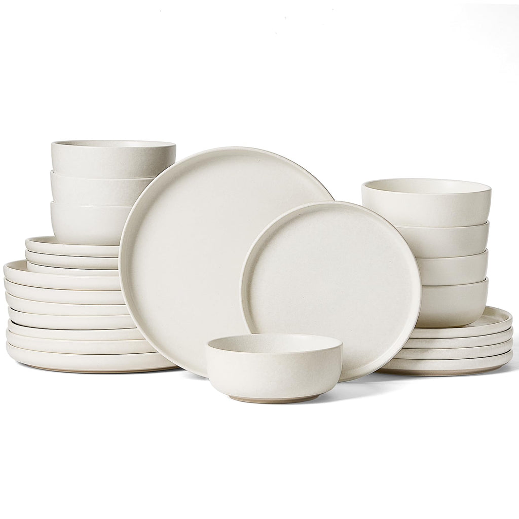 Famiware Milkyway 16-Piece Dinnerware Set with Mugs, Dark Gray