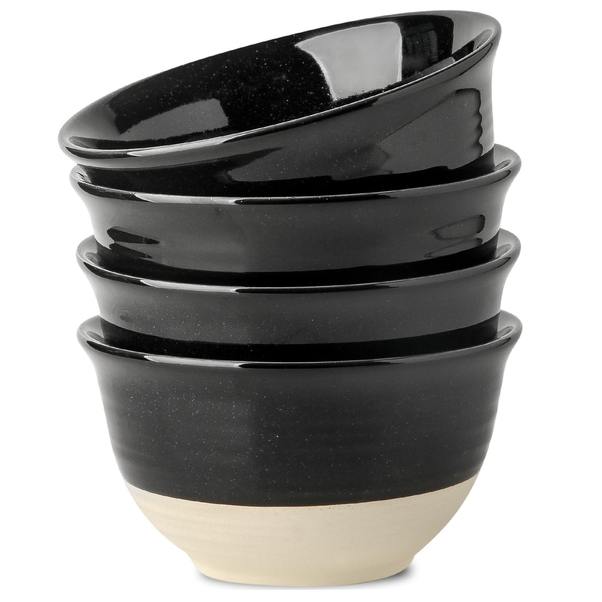 HASENSE Ceramic Serving Bowls, Large Salad Pasta Mixing Bowls Set, 2.1/1.0/0.5 Qt for Entertaining, White Nesting Batter Bowls for Prepping Baking, Dishwasher Microwave Safe, Set of 3