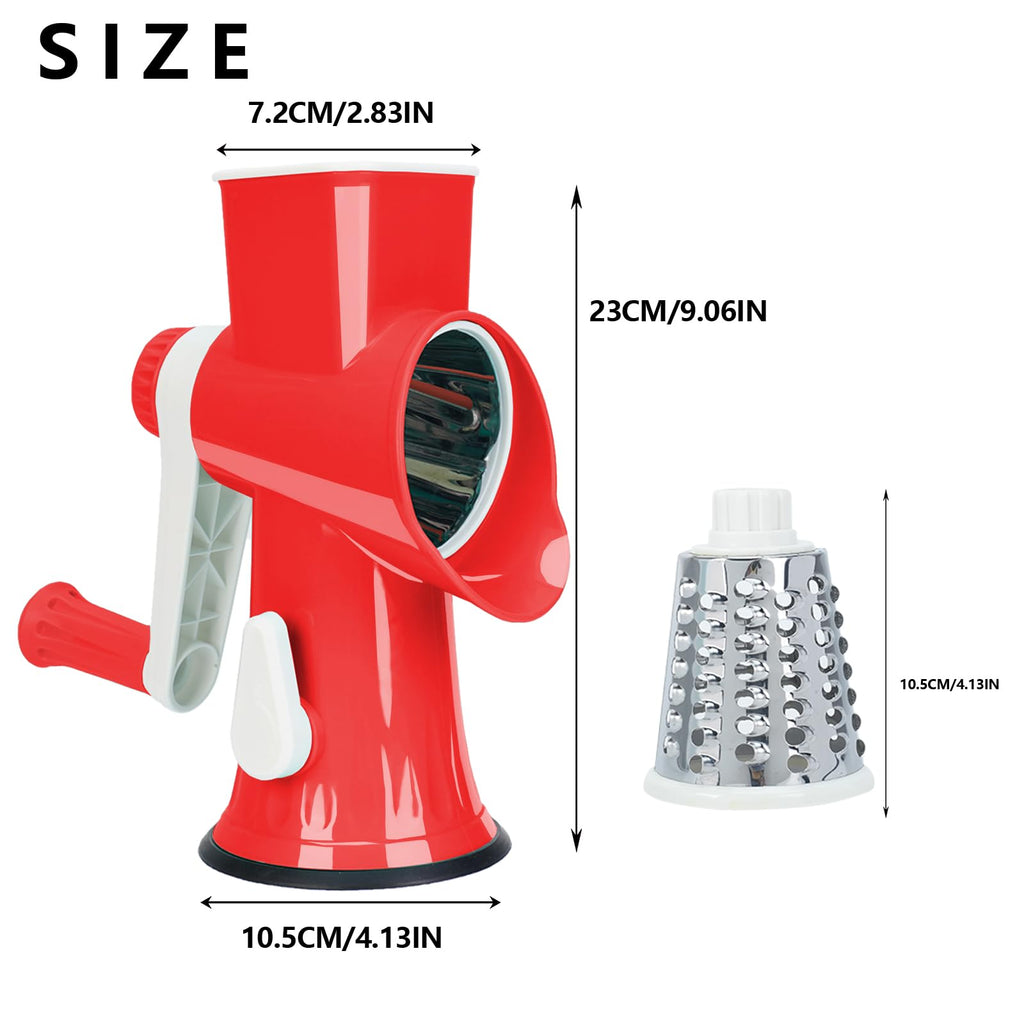 TiwisiTe Rotary Cheese Grater with Handle-Versatile Cheese Grater