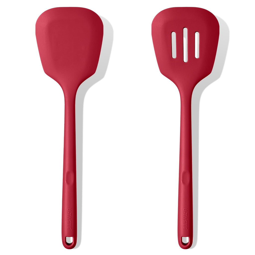 U-Taste Silicone Turner Cooking Spatula, 13.6" Long/3.7" Wide, Purple