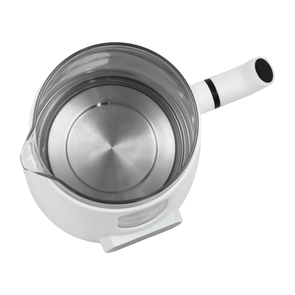 Electric Kettle,Temperature Control Glass Tea Maker LCD Display,Water Boiler & Heater With 360° Swivel Base and 6 Different Kinds of Functions For Coffee,Tea,Milk,Water,Hot Chocolate (White)
