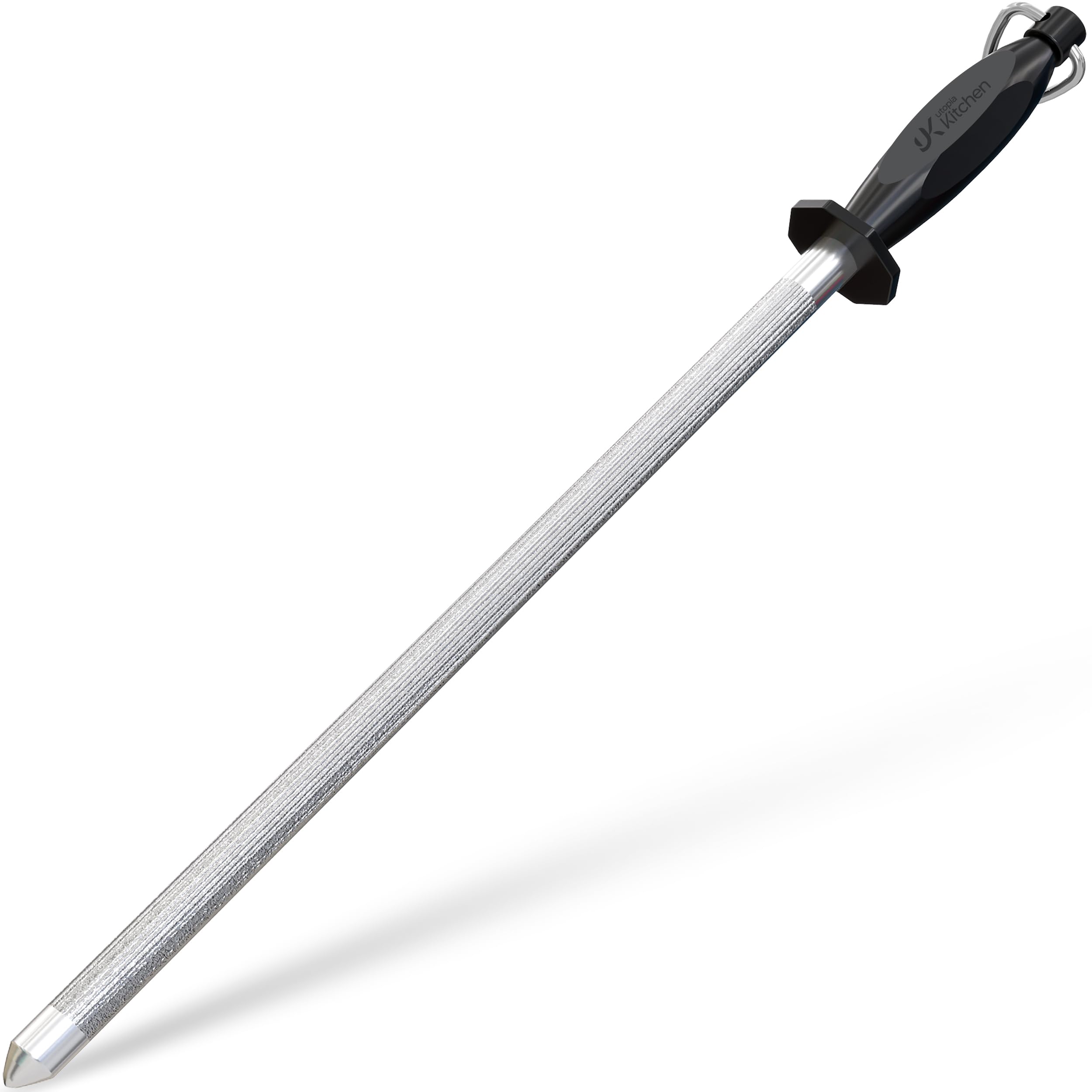 Utopia Kitchen Knife Sharpener Rod 12 Inch Honing Rod for Sharpening