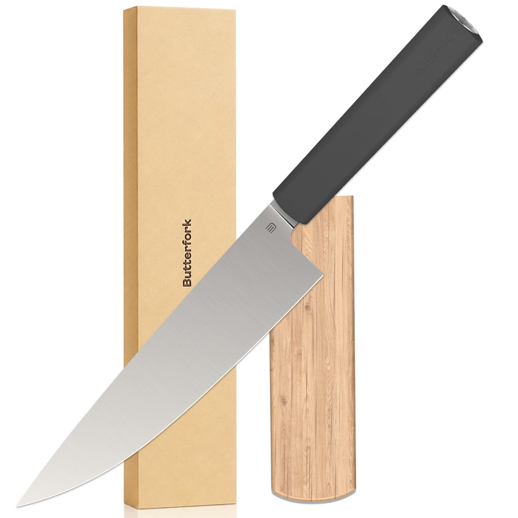 8 Inch Chef Knife, Kitchen Knife with AR-RPM9 Steel & Ergonomic ABS Handle