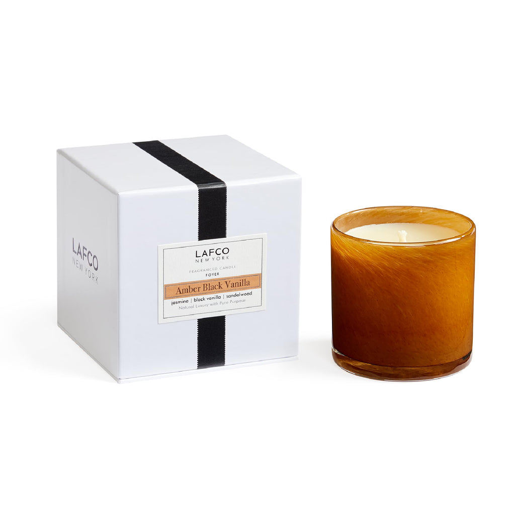 LAFCO New York Classic Candle, Chamomile Lavender - 6.5 oz - 50-Hour Burn Time - Reusable, Hand Blown Glass Vessel - Made in the USA