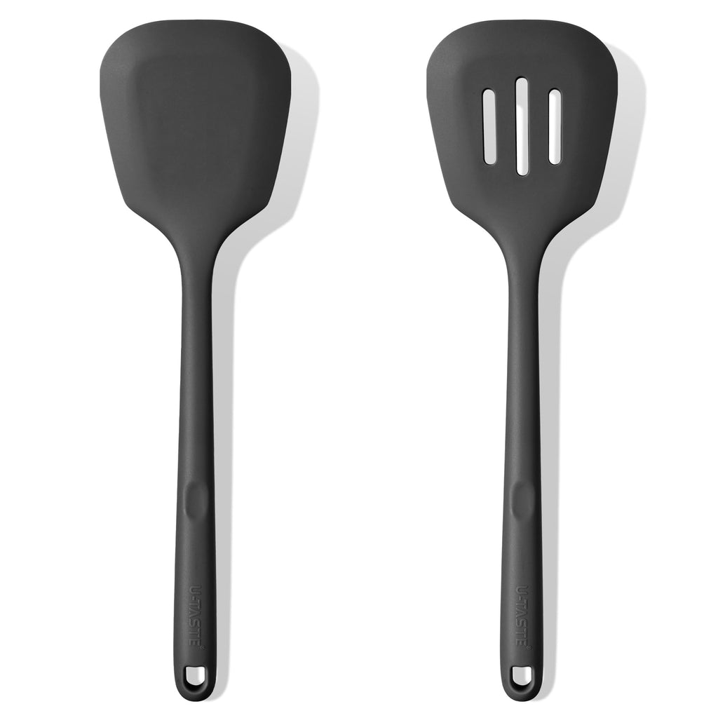 U-Taste Silicone Turner Cooking Spatula, 13.6" Long/3.7" Wide, Purple
