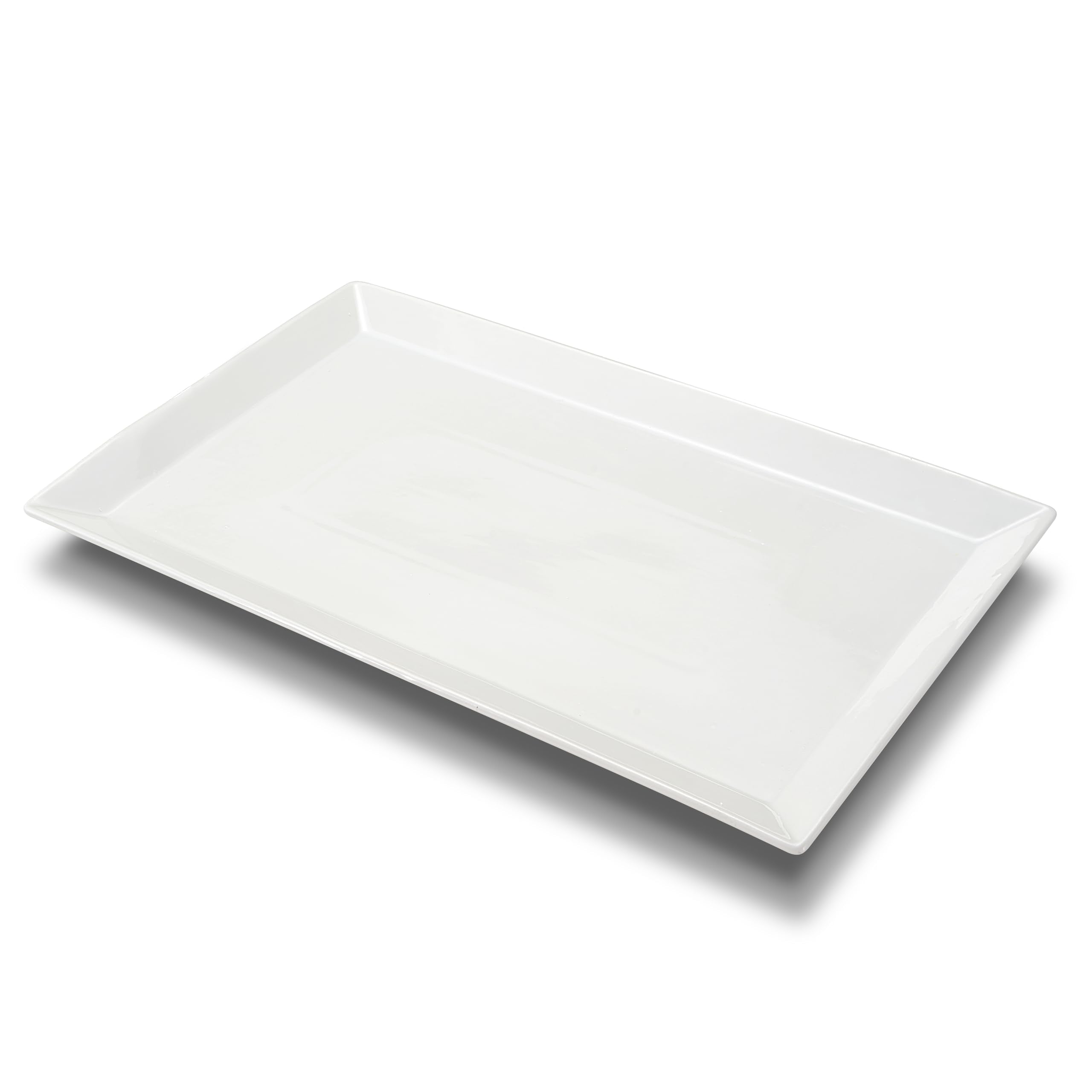 MIECOO Large Serving Platter, 18.5" x 11.5" White Porcelain Serving Tray
