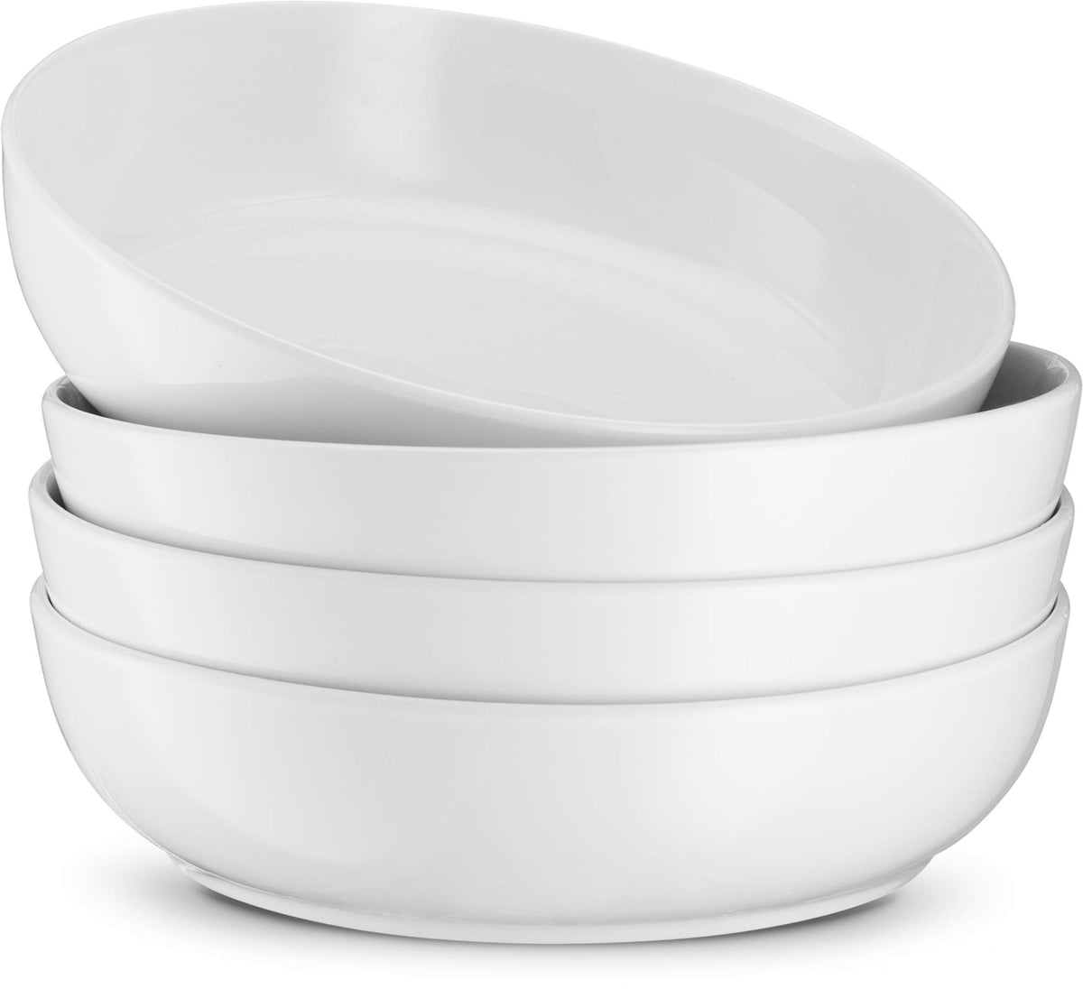 KooK Pasta Bowls, For Soups & Salads, Set of 4, 40 oz, Red