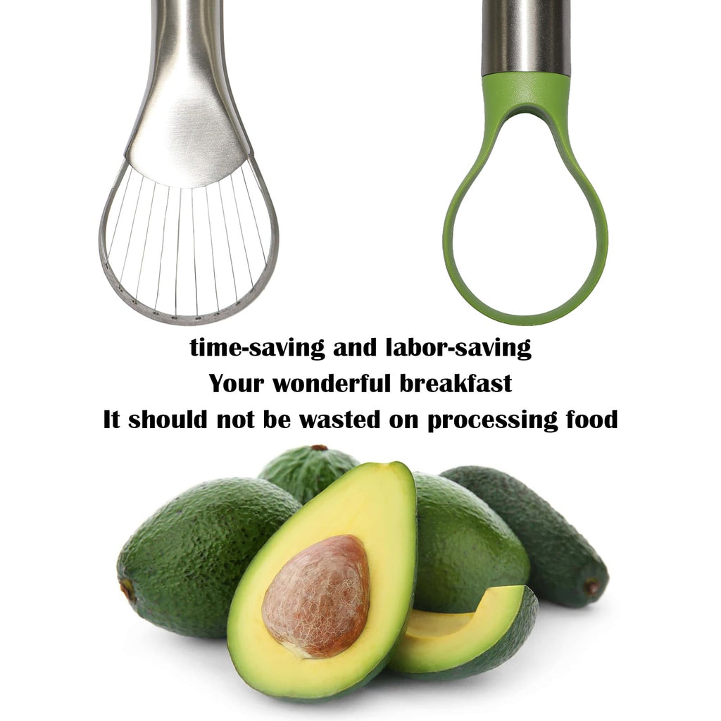 QPQ 2-in-1 Avocado Slicer & Pitter, Stainless Steel Kitchen Tool