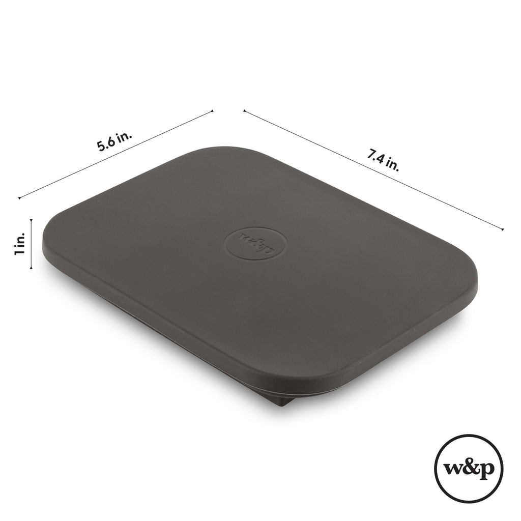 W&P Peak Silicone Water Bottle Ice Tray w/ Protective Lid | Charcoal| Easy to Remove Ice | Food Grade Premium Silicone | Dishwasher Safe, BPA Free