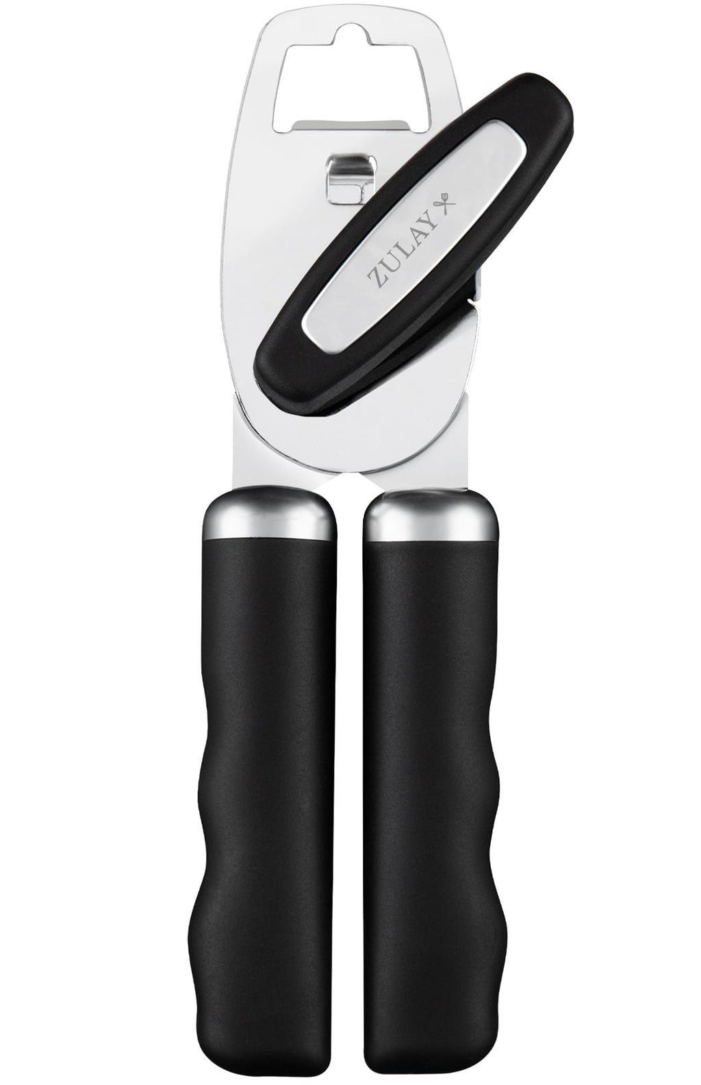 Zulay Kitchen Manual Can Opener Heavy Duty Patented Stainless Steel, Orange