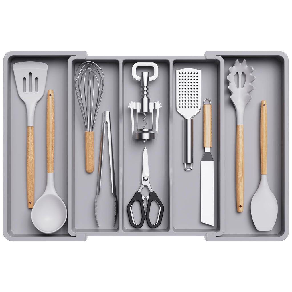 Lifewit Utensil Organizer for Kitchen Drawers, Expandable Utensil Tray