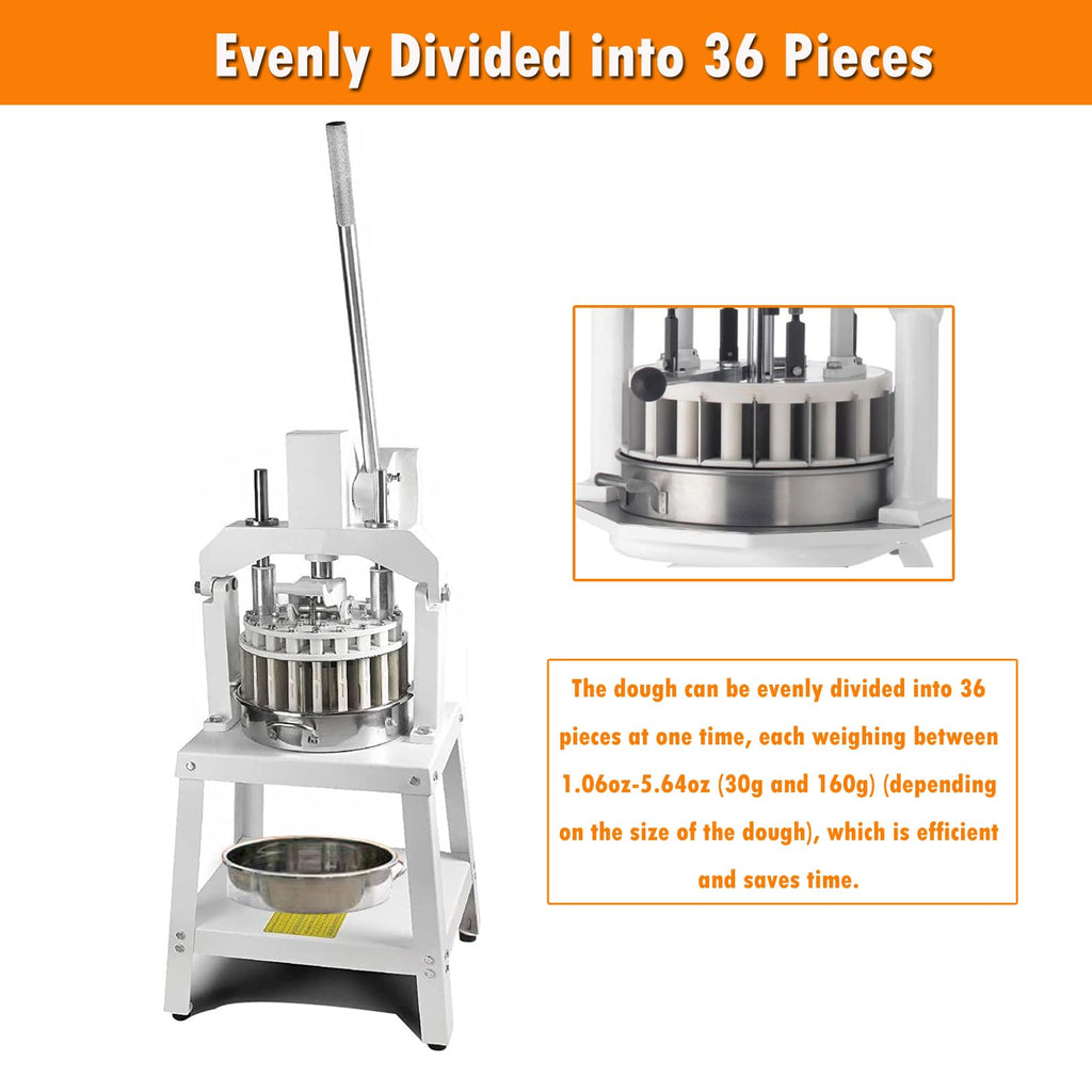 INTSUPERMAI Dough Divider and Rounder Machine - 18pcs Manual Dough Spacer Machine, 2.12oz-11.29oz for Bakery