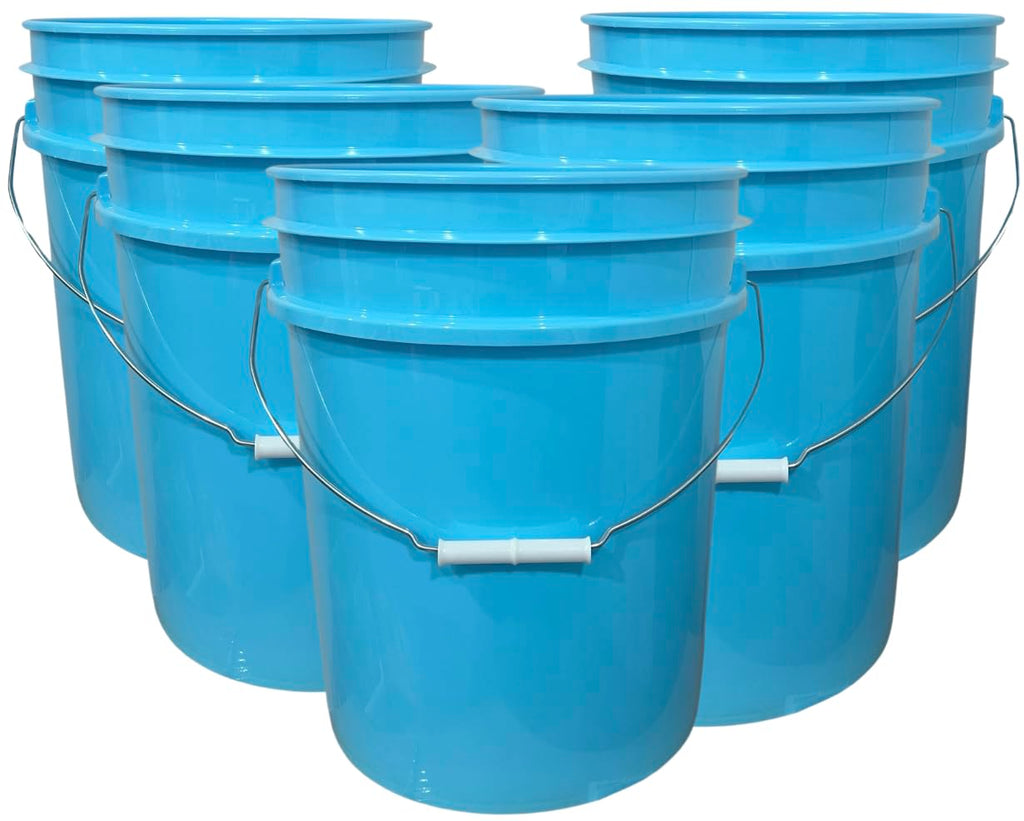 House Naturals 5 Gallon Premium HPDE Plastic Bucket - Made in USA Food Grade Container, BPA Free All Purpose Pail (5, Red)