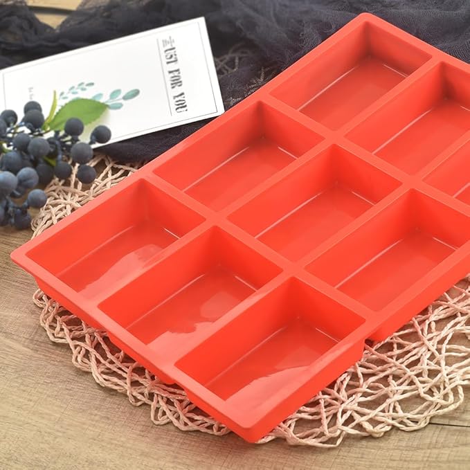 ionEgg Silicone Mini Loaf Pan, Non-Stick Bread Pan, 9 Cavity Baking Mold for Loaf Cake, Bread, Meatloaf, Pack of 2