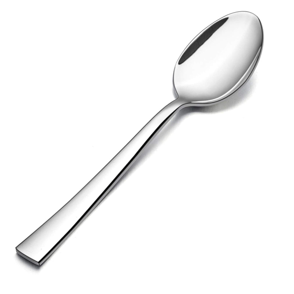 E-far Teaspoon Set of 12, 6.7 Inch Stainless Steel Spoons for Kitchen or Restaurant, Non-toxic & Mirror Polished, Squared Edge & Dishwasher Safe