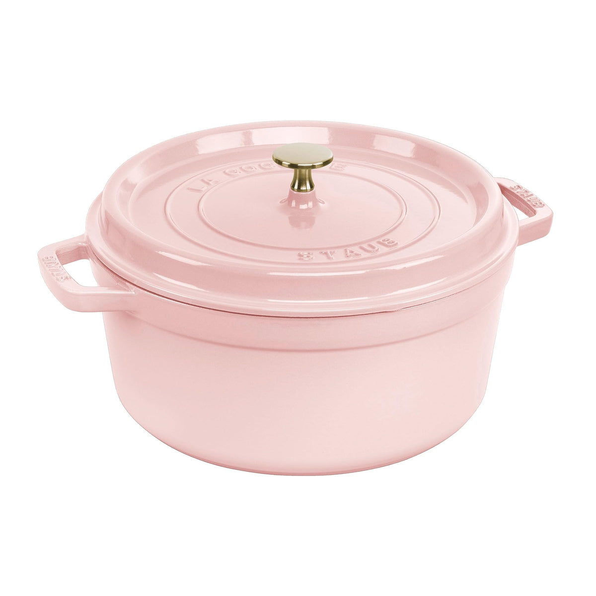 Staub Cast Iron 5.5-qt Round Cocotte - White Truffle, Made in France