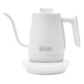 Haden 0.6-Liter Stainless Steel Electric Kettle, Gooseneck Hot Water Kettle with 360-Degree Base and Auto Shutoff, Ivory & Chrome