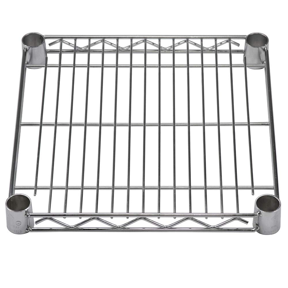 Shelving Inc. 14" d x 18" w Chrome Wire Shelving with 2 Tier Shelves