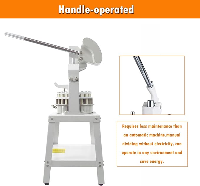INTSUPERMAI Commercial Dough Divider Cutter3.81oz-20.3oz Equal Dough Dividing Machine Manual 10PCS Hydraulic Dough Divider Cutting Machie Heavy Duty Quantitative Partition Bakery Machine