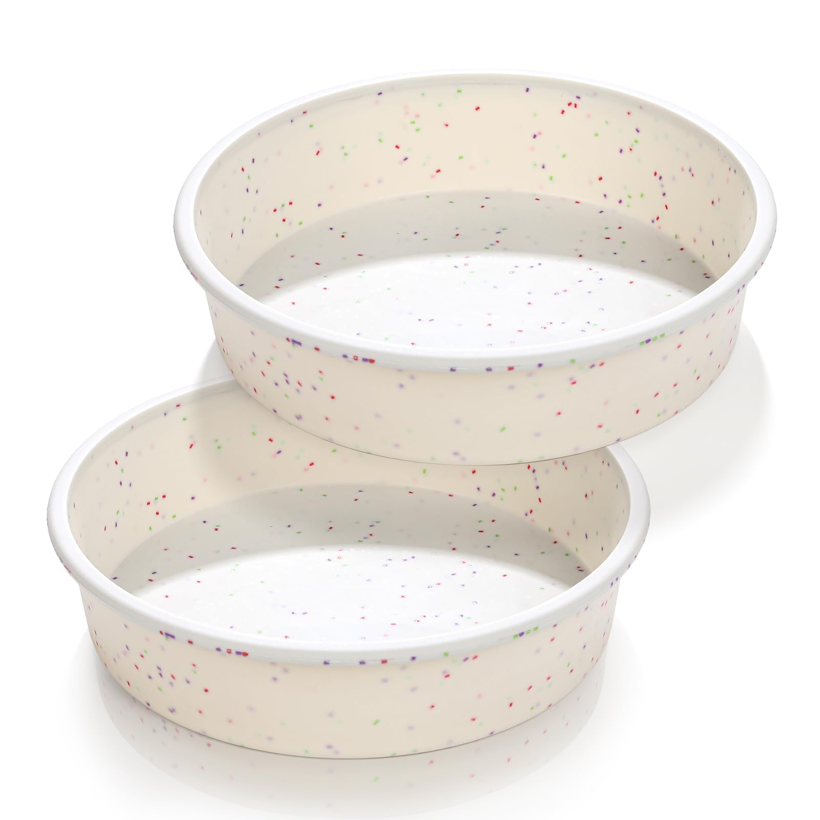 Vinino 8 Inch Silicone Round Cake Pan, Set of 2
