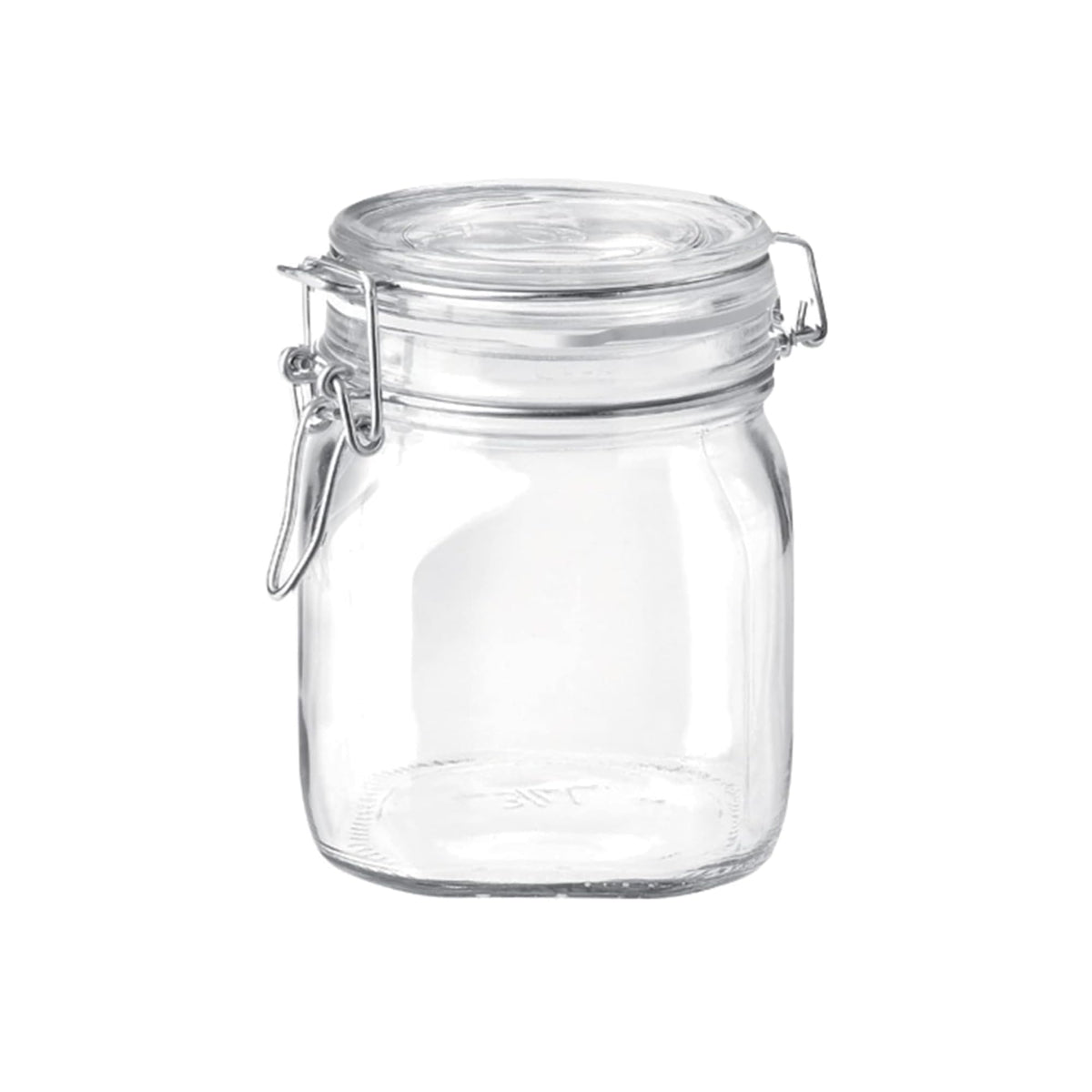 Bormioli Rocco Fido Glass Jar - 50.75 oz Large Airtight Container with Clamp Lid & Rubber Seal, BPA-Free Italian Glass Canister for Pantry Display, Decorative Kitchen Storage, Events & Weddings