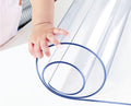 Table Protector PVC Clear Table Topper Cover Mat Liner 1.5mm Thick Clear Plastic Tablecloth Protective Desk Waterproof Wipeable Polyester Tablecloth PVC for Rectangle Moving Living Room 48X60