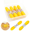 16Pcs/8 Pairs Yellow Corn Holders,PEOUWNES Stainless Steel Corn Cob Holders Corn on The Cob Skewers, Corn on The Grill, Interlocking Design Corn Skewers Forks for Home Cooking BBQ Parties Camping