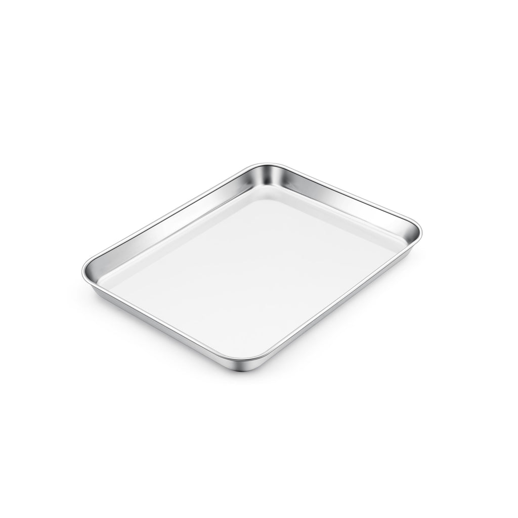 E-far Small Baking Sheet, 10.5”x8.3” Stainless Steel Toaster Oven Tray