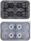 Cute 3D Cat Silicone Ice Cube Tray Mold Cartoon Animal Ice Box BPA-Free (Black)