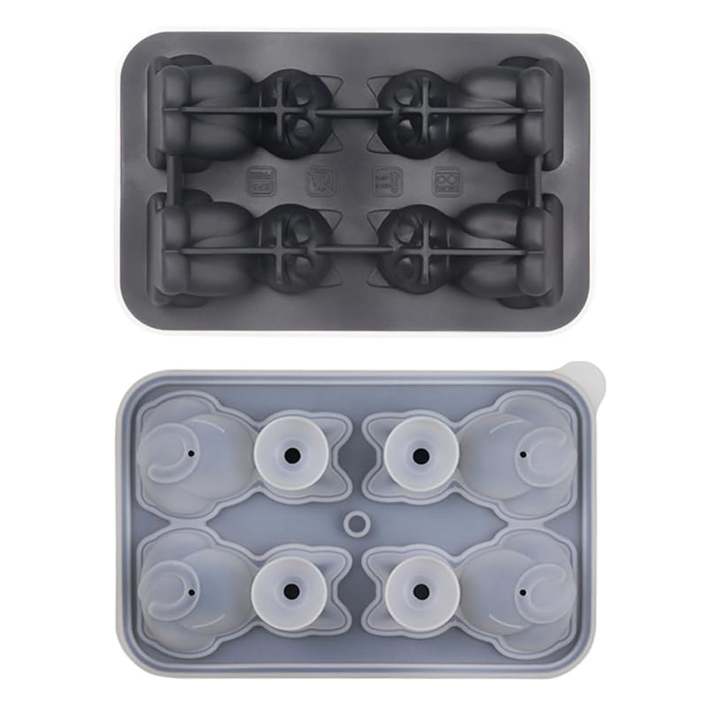 UIVXXUD Cute 3D Cat Ice Mold, Kitty Ice Cube Tray Popsicle Molds (Green)