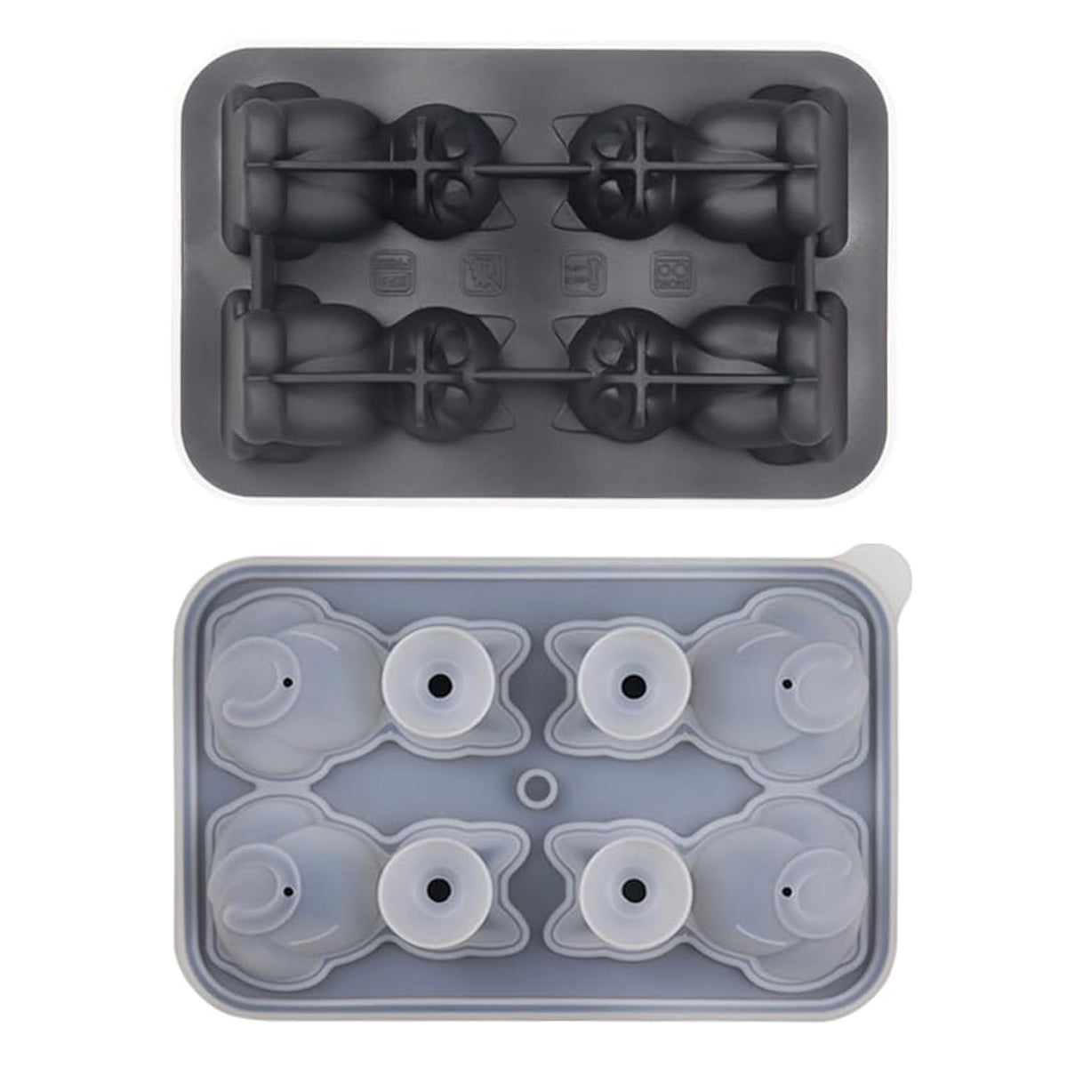 UIVXXUD Cute 3D Cat Ice Mold, Kitty Ice Cube Tray Popsicle Molds (Green)