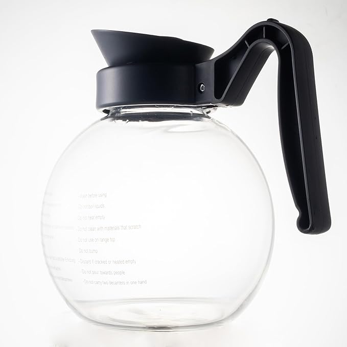 Yuanhao Crystalline Glass Coffee Decanter with Black Handle