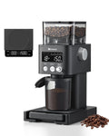 MOKKOM Electric Conical Burr Coffee Grinder with Removable Coffee Scale, Anti-static Coffee Bean Grinder, 31 Grind Settings and Precision Timer for Espresso Pour Over, French Press Black