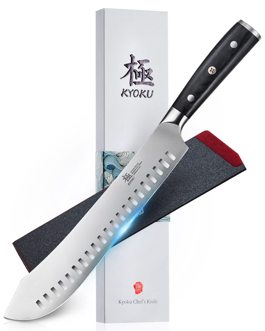 KYOKU 8" Chef Knife - Japanese High Carbon Steel Meat Vegetable Knife