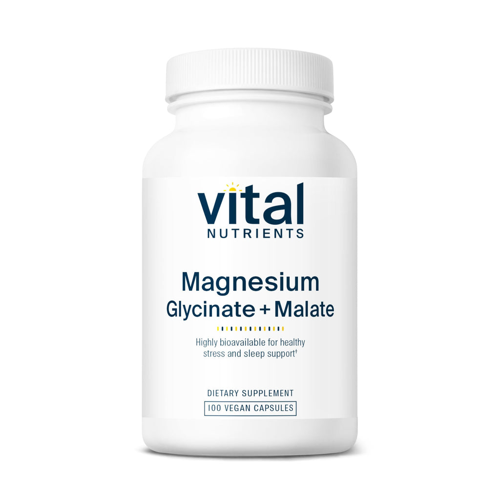 Vital Nutrients Magnesium Glycinate + Malate 240mg, 100 Capsules