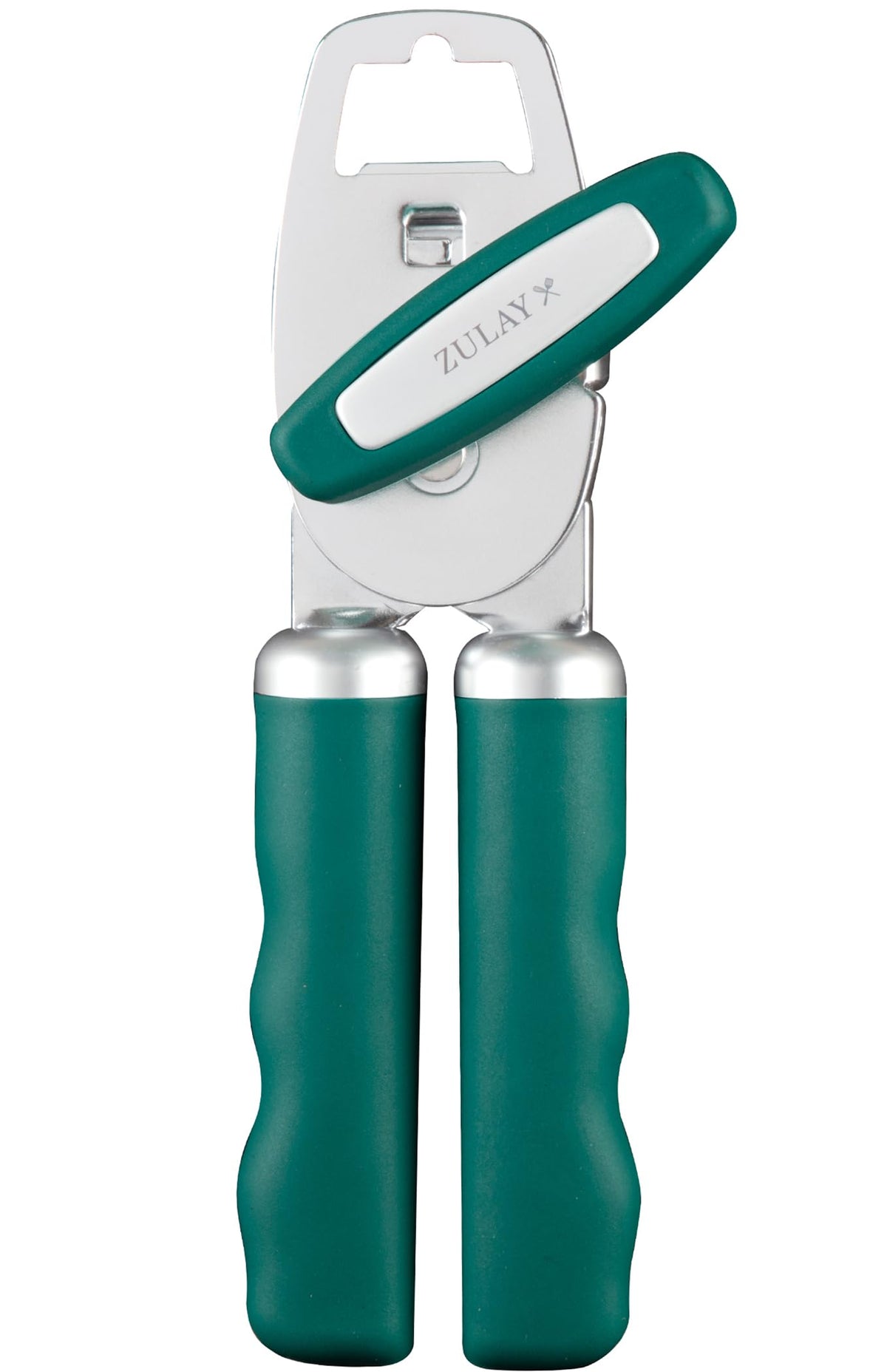 Zulay Kitchen Manual Can Opener Heavy Duty Patented Stainless Steel, Orange