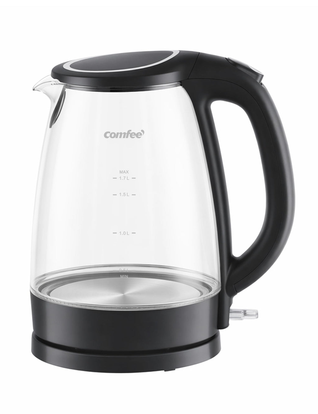 COMFEE' Glass Electric Kettle, 1.7L Fast Boil with LED Indicator