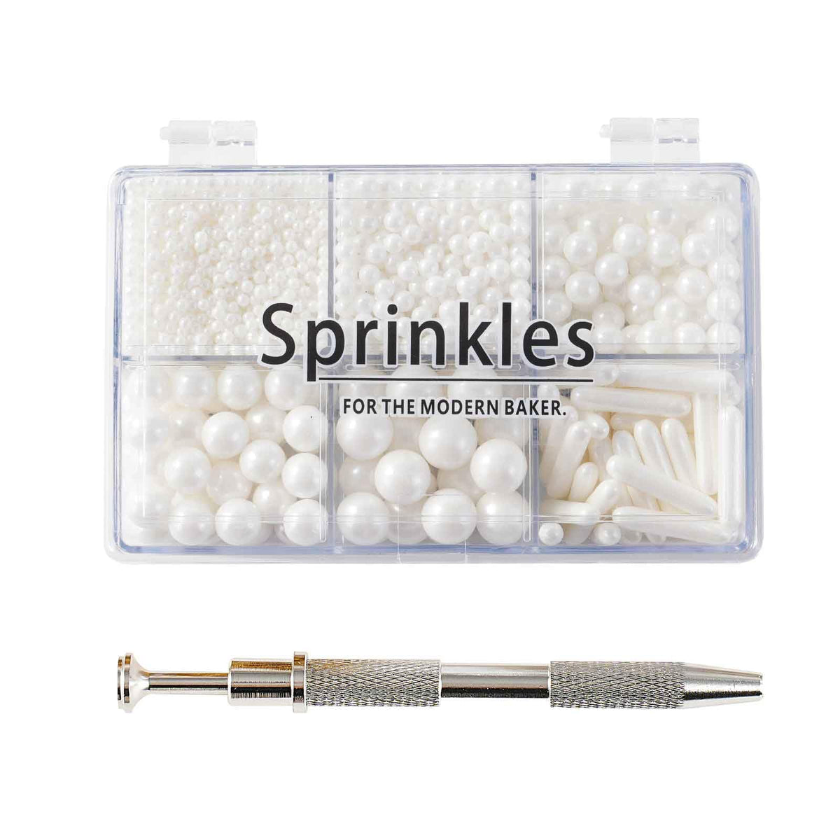 Kasvan Green Mix Sugar Sprinkles - Edible Candy Pearls with 4-Claw Sprinkle Pen,118g/4.16 Oz, Gift Box Pack, Baking Cake Decorations, Ice Cream Toppings and Cookie Decorating (Green)