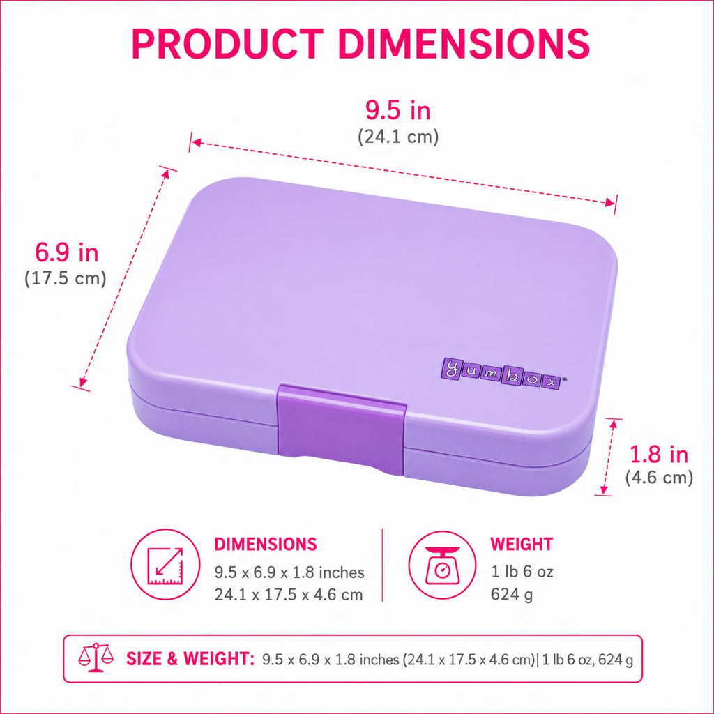 Yumbox Tapas Leakproof Bento Box, 4 Compartments, Seville Purple