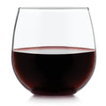 Libbey Stemless Wine Glasses Set of 12, Dishwasher Safe Red and White Wine Glass Set, Clear Drinking Glasses Set of 12 for Cocktails, Water, and More