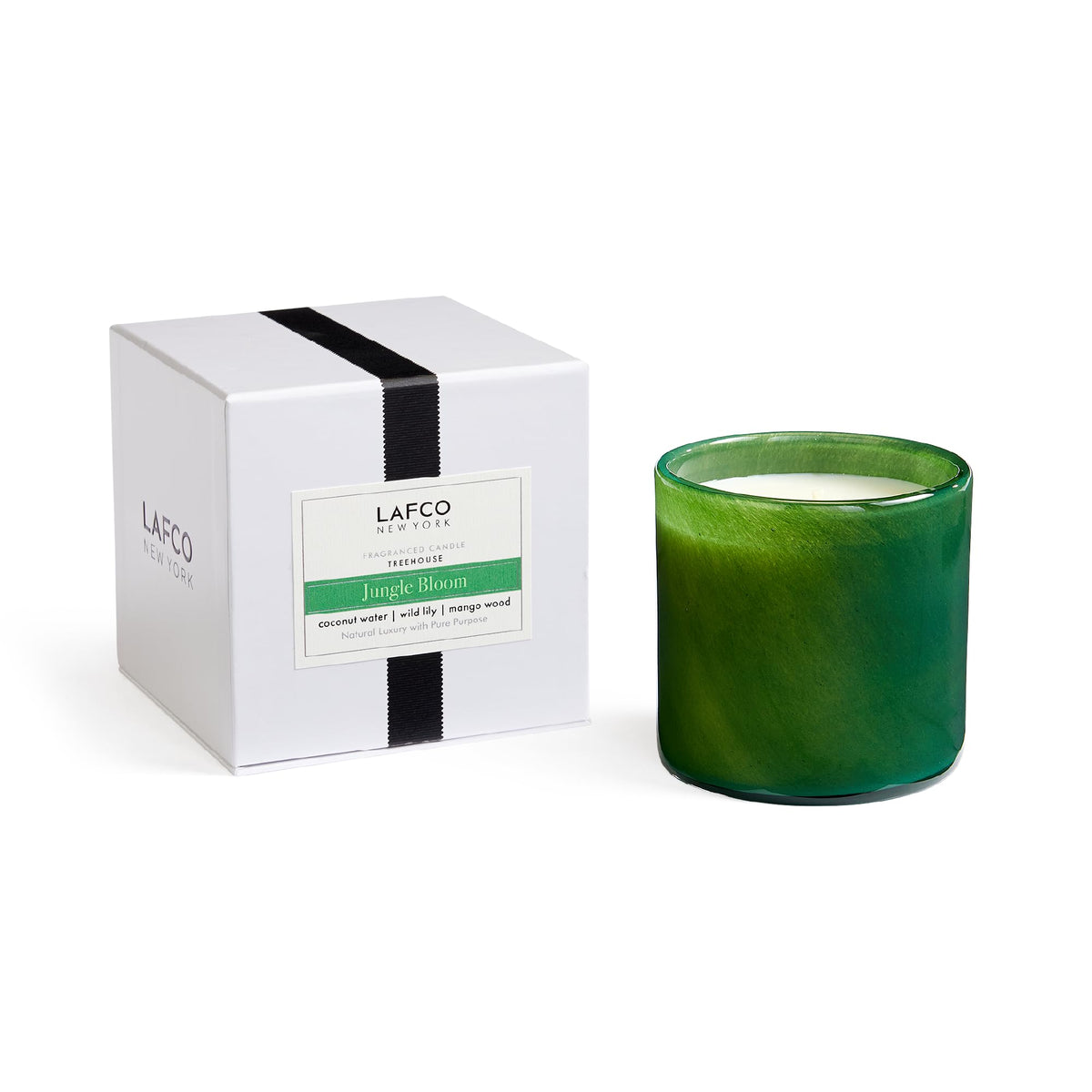 LAFCO New York Signature Candle, Star Magnolia - 15.5 oz - 90-Hour Burn Time - Reusable, Hand Blown Glass Vessel - Made in the USA