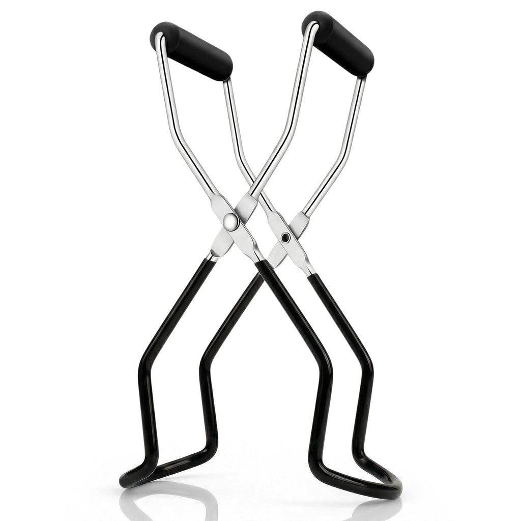 Canning Jar Lifter Tongs, Stainless Steel Jar Lifter with Rubber Grips, Canning Tools, Canning Supplies for Home Kitchen, Darkgreen