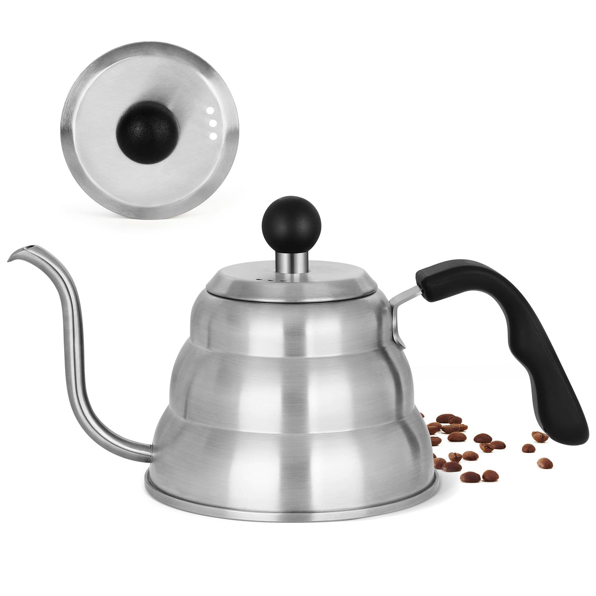 Pour Over Coffee Kettle,Gooseneck Camping Coffee Maker Pot,Small,304,12oz