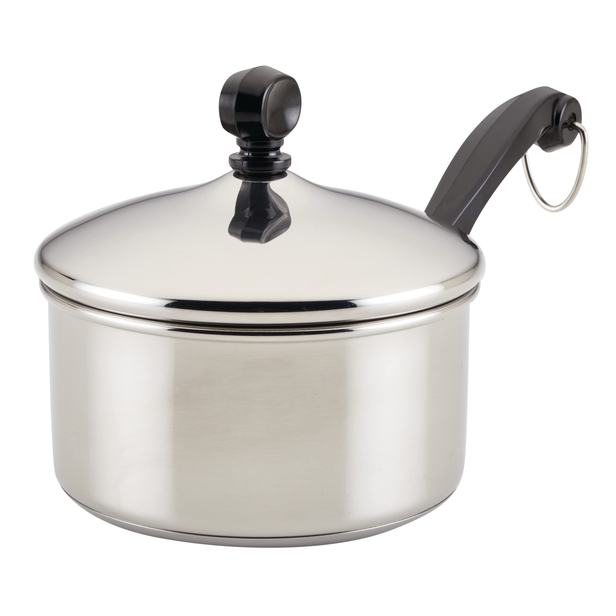 Farberware Classic Series Stainless Steel Sauce Pan with Lid, 1-Quart, Sauce Pans, Silver