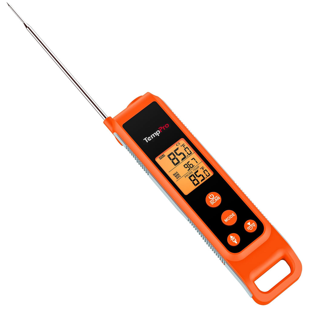 TempPro TempScan Mini-Sized Infrared Thermometer Gun for HVAC Engine BBQ