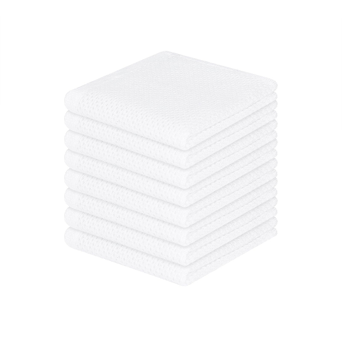 Homaxy 100% Cotton Waffle Weave Kitchen Dish Cloths, Ultra Soft Absorbent Quick Drying Dish Towels, 12 x 12 Inches — 12 x 12 - 12 Pack — 12 X 12 - 8 Pack