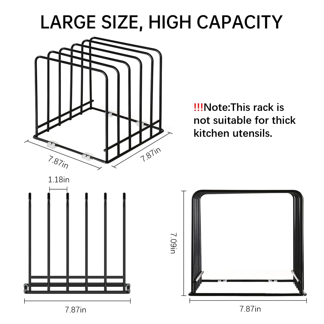 QSYZanZan Cutting Board Organizer(1 Pc),Kitchen Cabinet Dividers for baking sheets,Bakeware Holder with 5 Slots,Space Saving,for used to Baking Tray and Chopping Storage