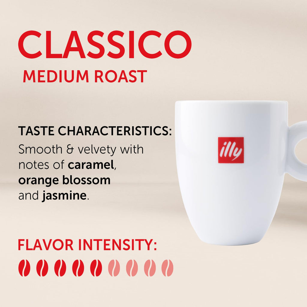 illy Coffee K Cup Pods, Classico Medium Roast, 20 Count, 1 Pack